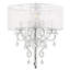 Lampe de table haute 35 po avec détails en cristal et abat-jour en acrylique moderne