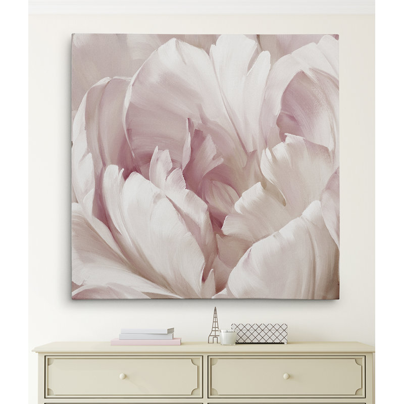 Wallach " Intimate Blush I ", 40" H x 40" W x 1.5" D, Wrapped Canvas