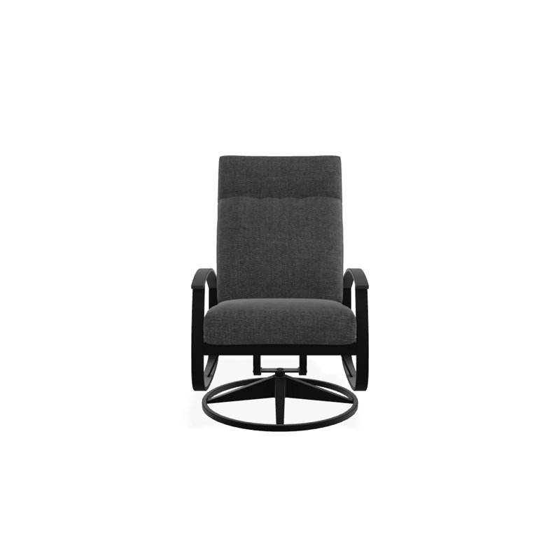 Chaise berçante pivotante réglable avec coussins Askar, Tissage uni ardoise coulée Sunbrella®, Graphite classique P30