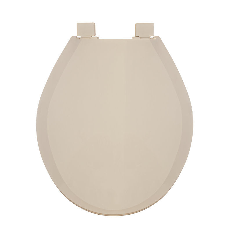 Bone Round Plastic Toilet Seat with Safety Close