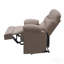 Fauteuil inclinable brun clair avec accoudoirs coussinés