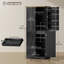 Armoire de rangement 72 po, noir