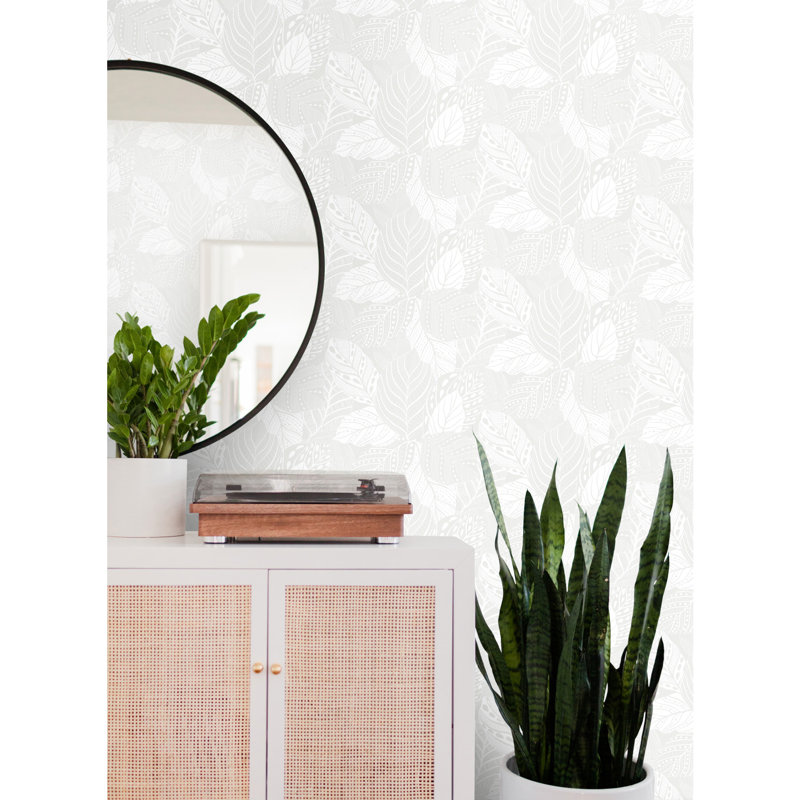 Rouleau de papier peint L 27 pi x l 27 po Harek, Perle