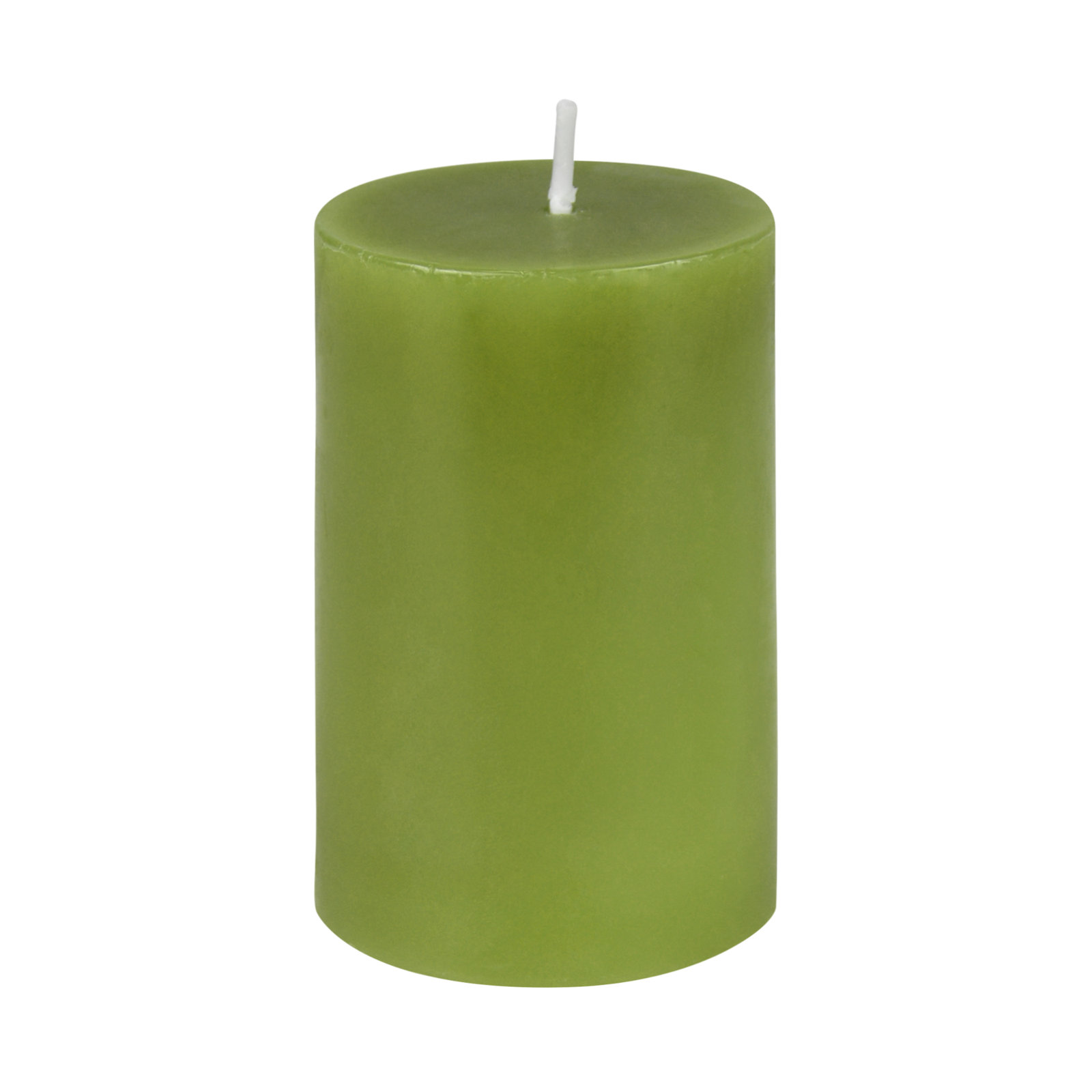 Oliva Unscented Pillar Candle, Sage Green, 1, 3" H x 2" W x 2" D