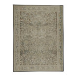 Hand-Knotted High-Quality Green and Green Area Rug