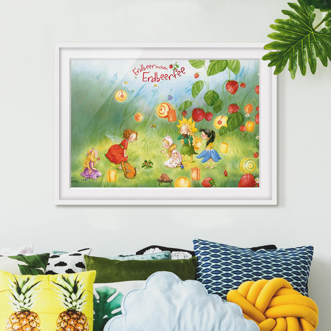 Gerahmtes Poster Strawberry Fairy Lanterns