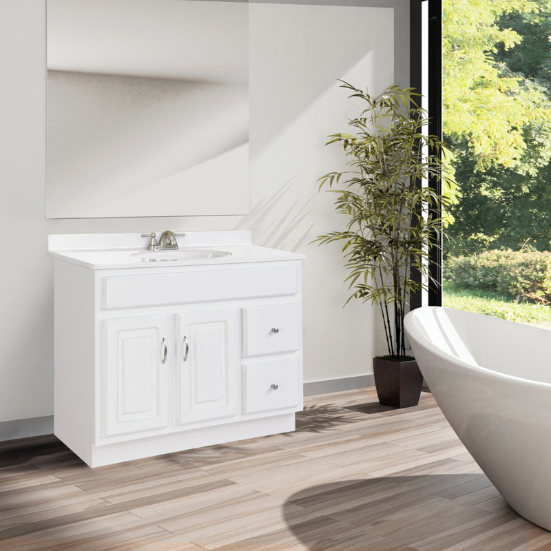 Meuble-lavabo de salle de bain 36 po Concord seulement - entièrement assemblé, blanc