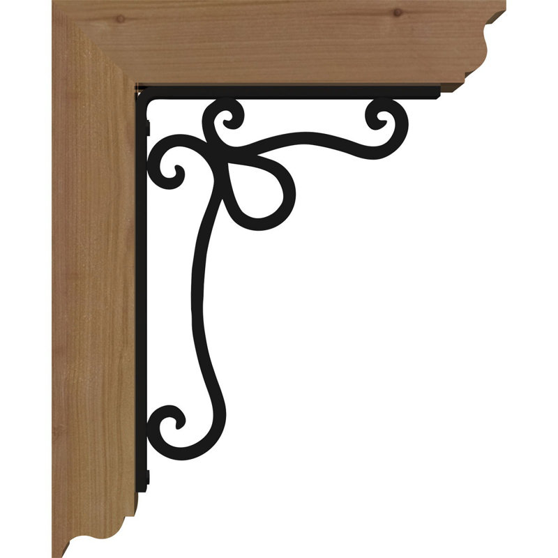 Support simple en fer 4 "Orleans, 18"H x 15 1/2"D, Cèdre rouge de l'Ouest l 4 po x T 4 po (sciage br