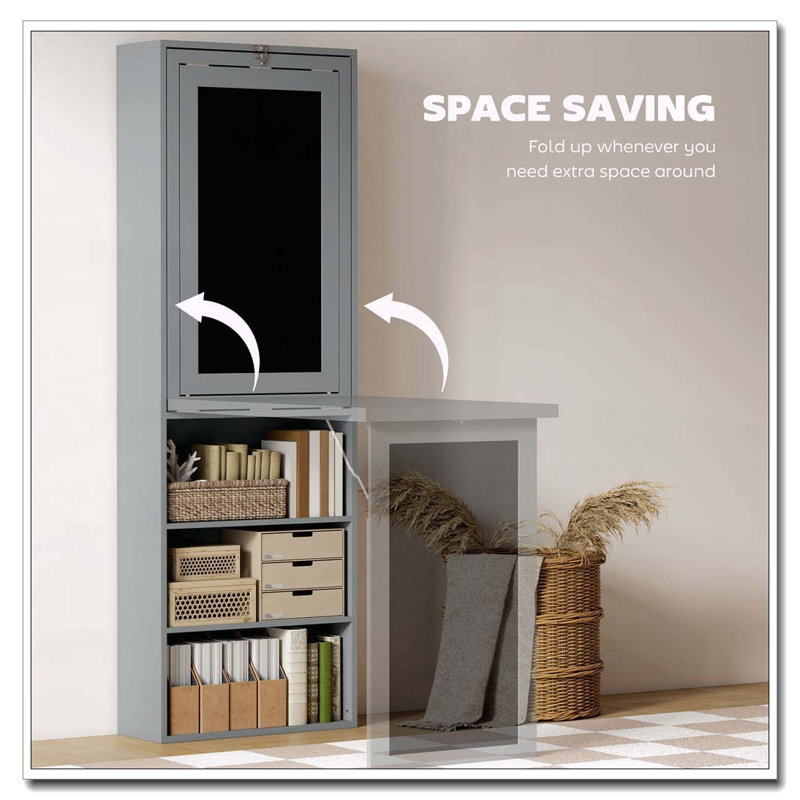 Bureau pliable convertible avec tableau noir