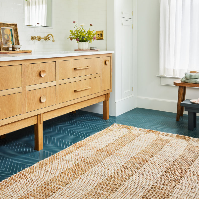 Natural Tufted Handmade Wool and Jute Rectangular Area Rug, 9' x 12'