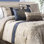 Donovan 7 Piece Jacquard Comforter Set with Throw Pillows