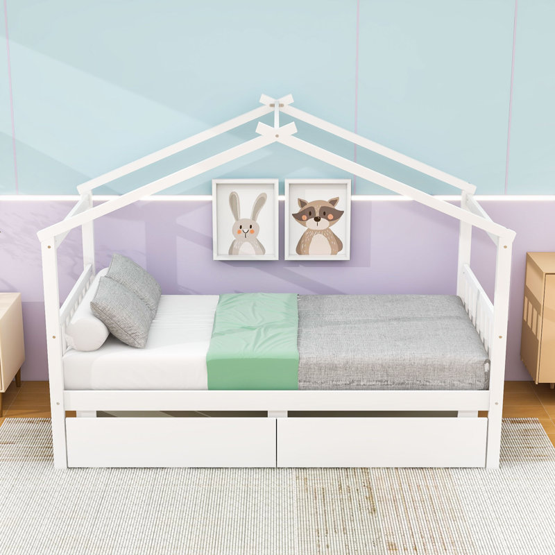 Shawsville Daybed with 2 Big Drawers, White, Twin
