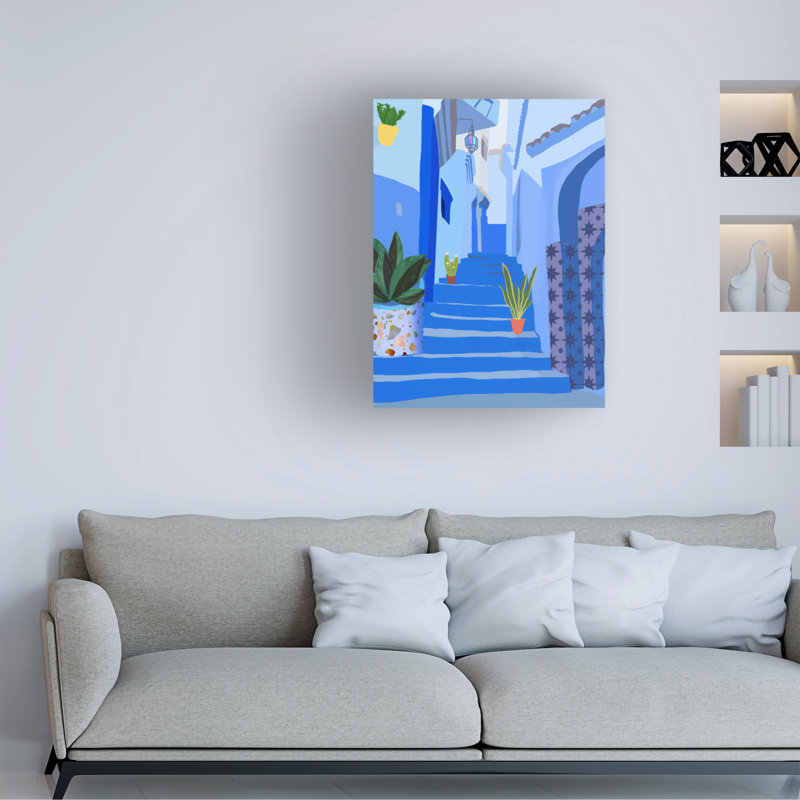 Maroc sur toile, H 32 po x l 24 po x P 2 po