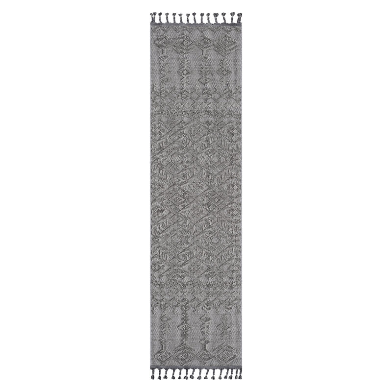 Tapis de couloir traditionnel intérieur / extérieur blanc - 2 pi x 8 pi, Tapis de couloir 2 pi 2 po x 8 pi