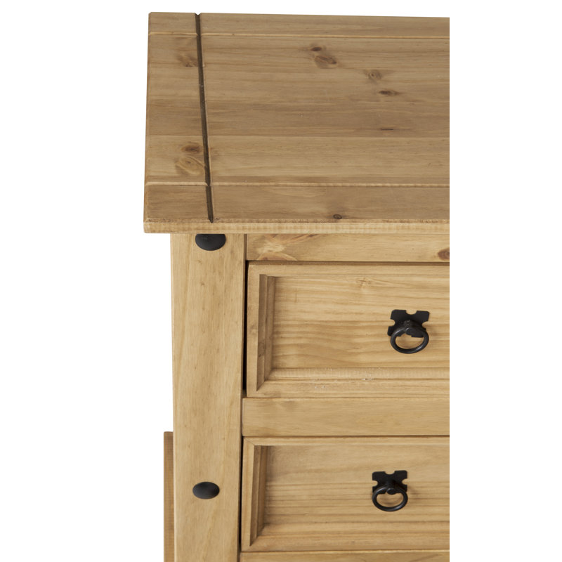 Carin Solid Wood 80cm W 3 - Drawer Chest of Drawers