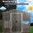 8Ft X 6Ft Outdoor Metal Shed In Grey - Robust Galvanized Steel Panels, Four Punched Vents, Sliding Door With Lock, Easy To Assemble For Backyard Tools Storage Finish Construction, Integrated Build-123403647-123403652
