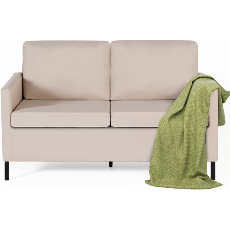 Jimeny Upholstered 50.78'' Sofa, Beige