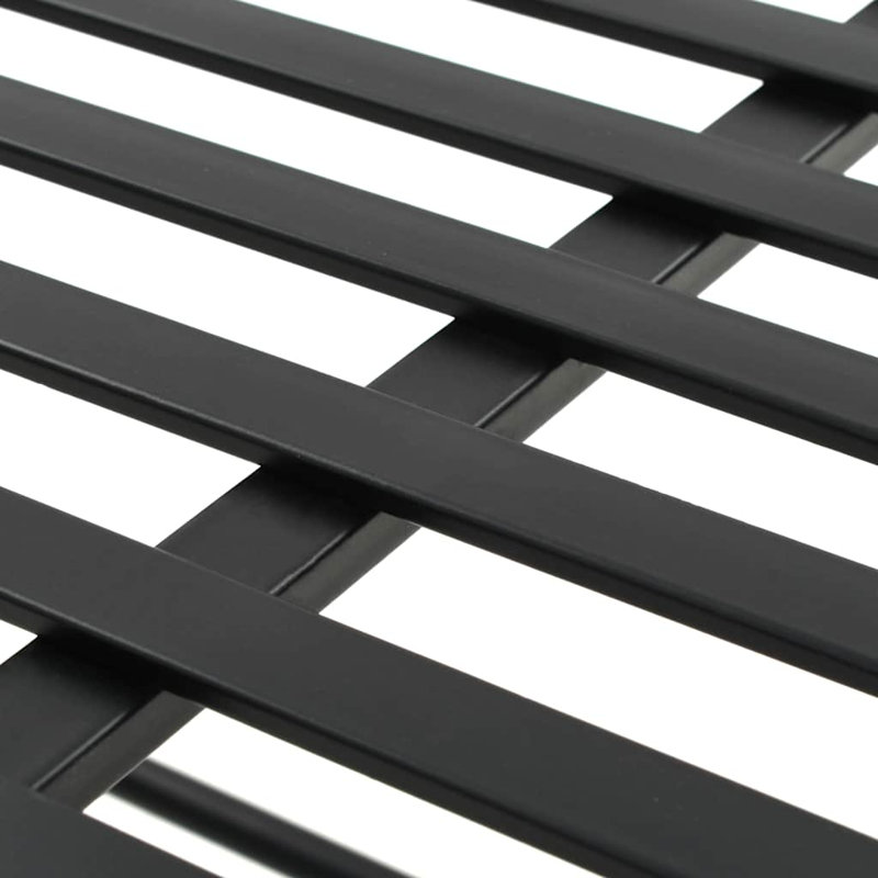 Banc en métal de style rétro 32,7 po x 16,5 po x 21,7 po noir