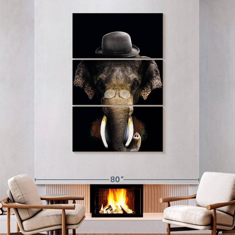 Classy Elephant, 74" H x 48" W
