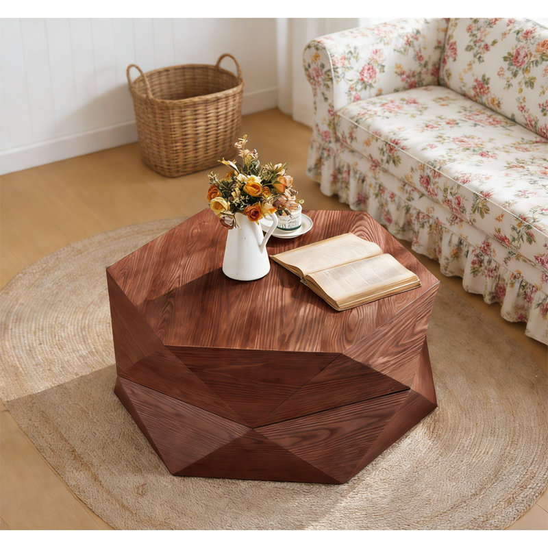 Table basse 36,61 po, Brun-roux