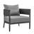 Ceion 4 Piece Outdoor Conversation Set in Dark Gray Aluminum with Cushions