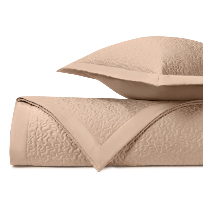 Egyptian Certified Cotton Coverlet Set, King Coverlet + 2 King Shams, Blush