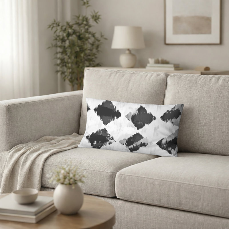 Coussin Modern Modern - Ikat Calm, H 12 po x l 20 po