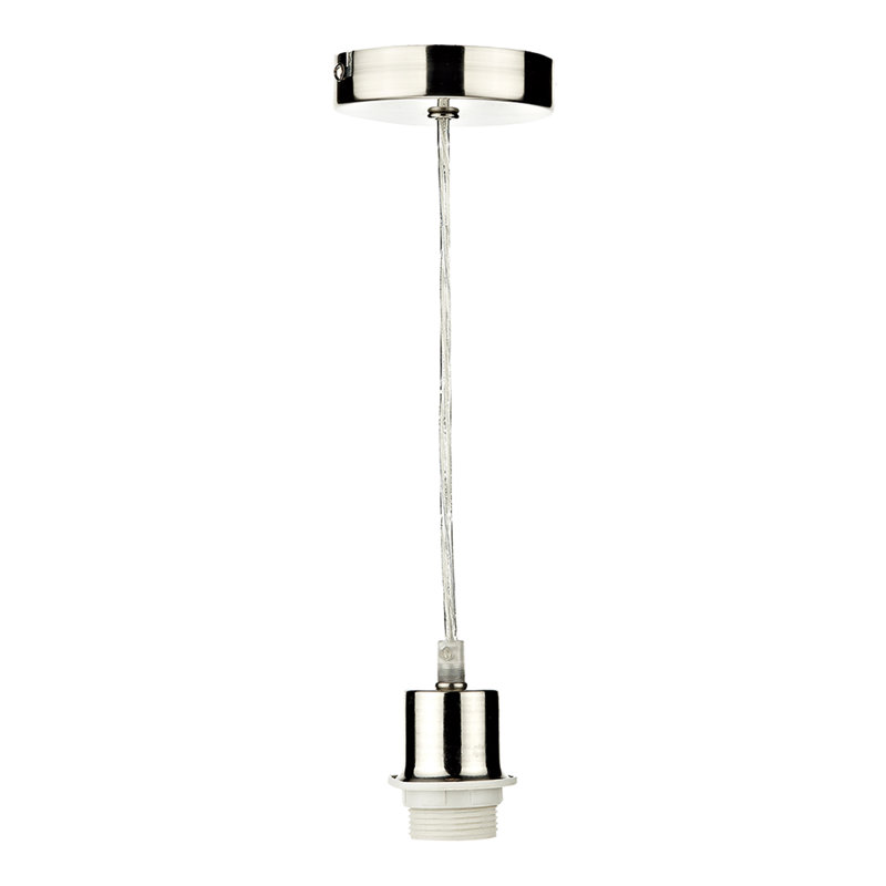 1 - Light Bulb Pendant, Satin Chrome
