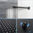 Shower System With Waterfall Tub Spout,12 Inch Wall Mounted Square Shower System With Rough-In Valve-126529055