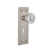 Mission Plate with Decorative Keyhole and Crystal Door Knob