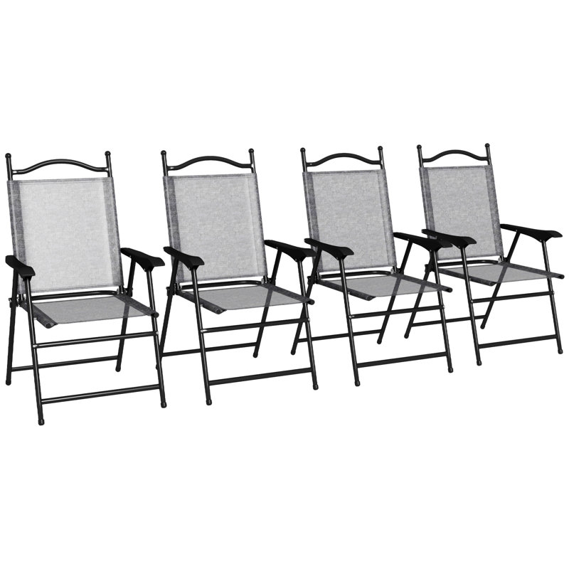 Chaises de patio pliantes Outsunny, Gris