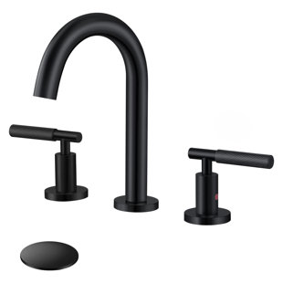Widespread 2-handle Bathroom Faucet with Drain Assembly