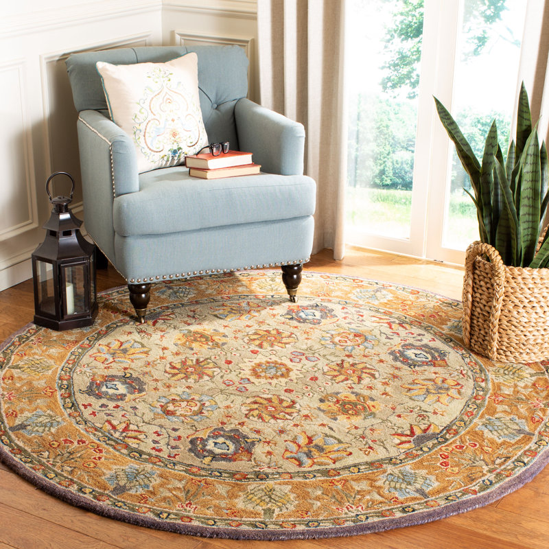 Tapis en laine touffeté à la main Tingley, Rond 8 pi
