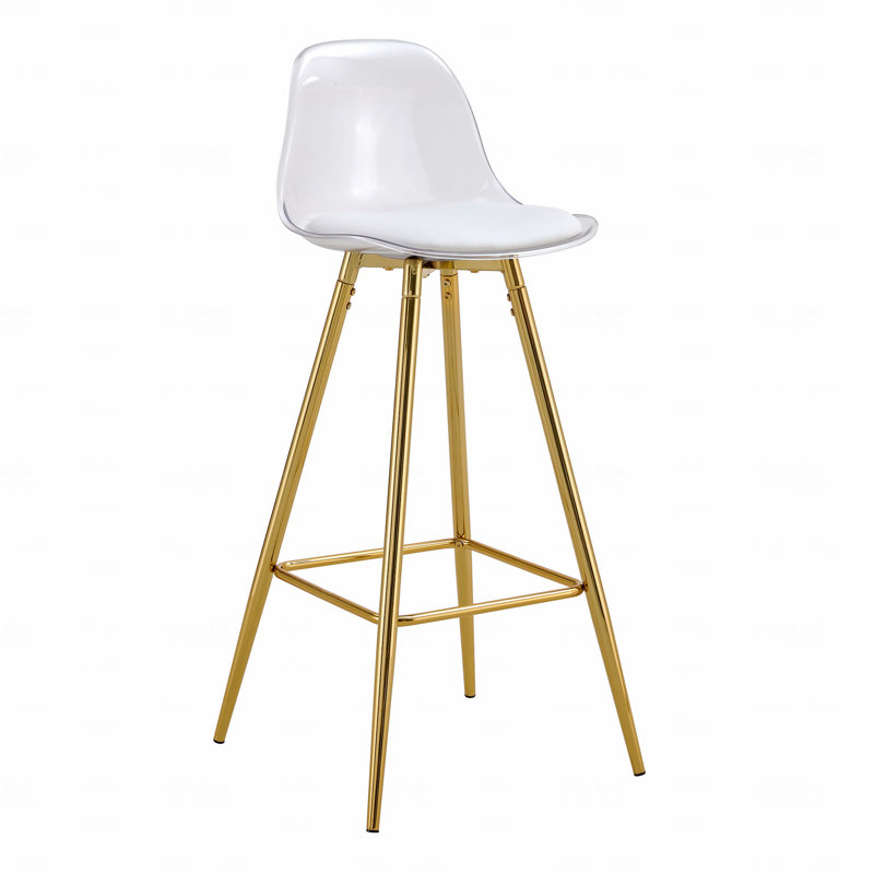 Chaises de bar rembourrées modernes et confortables, pieds en métal, petites chaises de bar