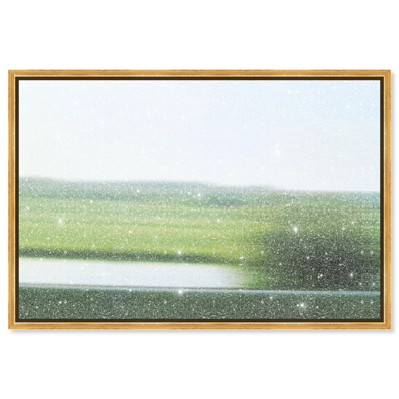 Velocity Meadow I Print by Oliver Gal, 11"H x 16"W, Gold Floater Frame