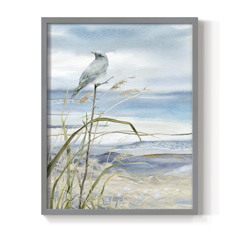 Seaside Rest I, reproduction encadrée - bois massif, H 10 po x l 8 po, Gris