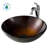 Glass Circular Vessel Bathroom Sink with Faucet-35841304
