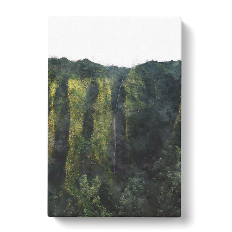 Kauai Waterfall In Hawaii - Wrapped Canvas, 50cm H x 35cm W x 3cm D