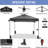 10X10 Pop Up Canopy  Tent With One Push Setup,  Instant Portable Shelter With Sandbags, Black-123311103-123311104