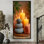 «Elegant Relaxing Spa Cadre - Bambou», reproduction d'art sur toile jaune asiatique