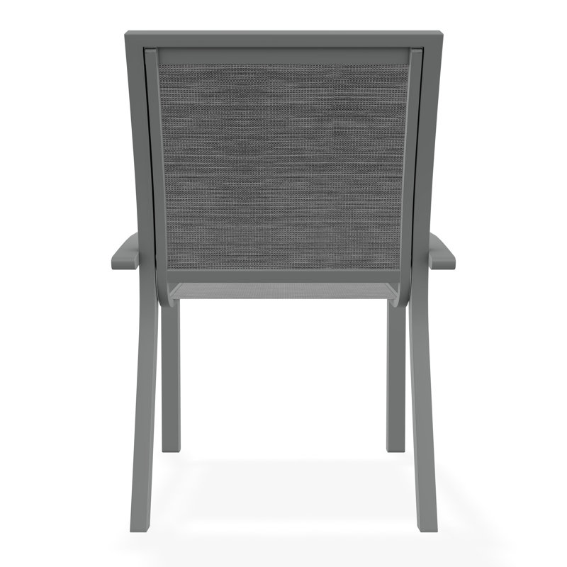Kendall Outdoor Dining Chair, Graphite, Collect Charcoal