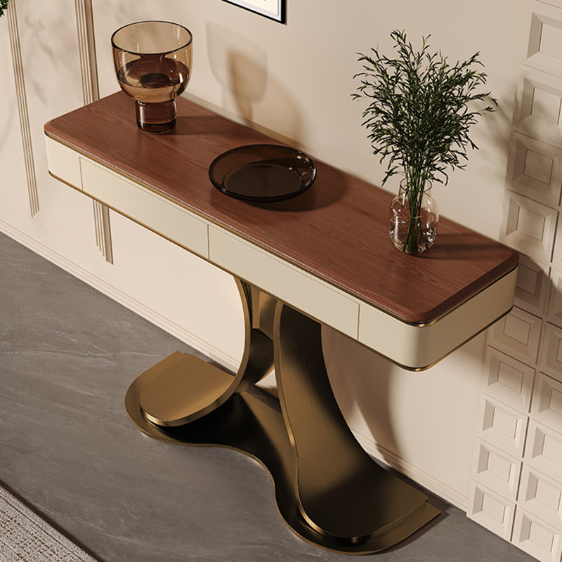 Console légère et luxueuse, 33.5" H x 70.9" W x 13.8" D, Bronze