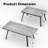 Calliana Rectangular Metal Extendable Outdoor Dining Table , 74.8'' in. W 36'' in. D