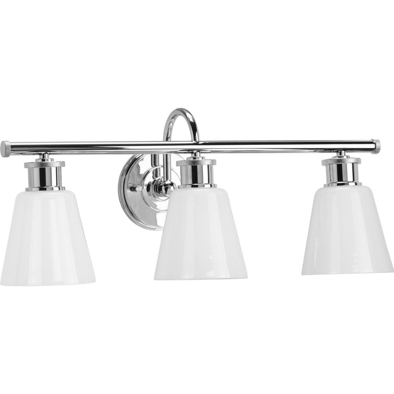 Éclairage pour meuble-lavabo à intensité variable Hollymead, Chrome poli