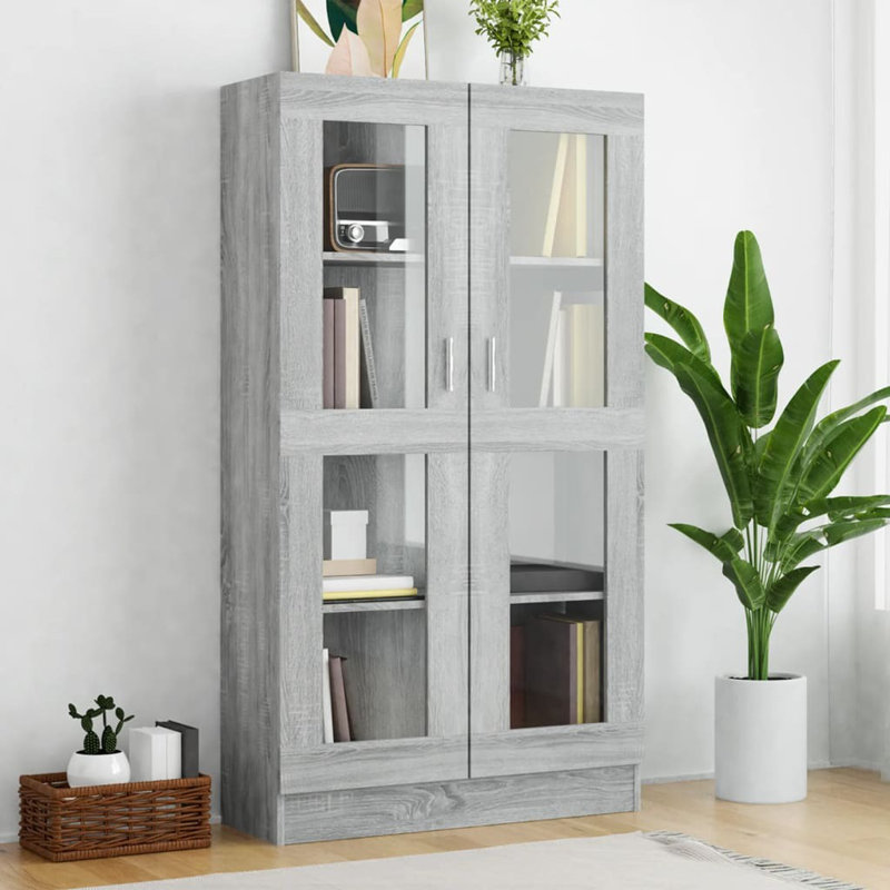 Jucel Bookcase, Grey Sonoma