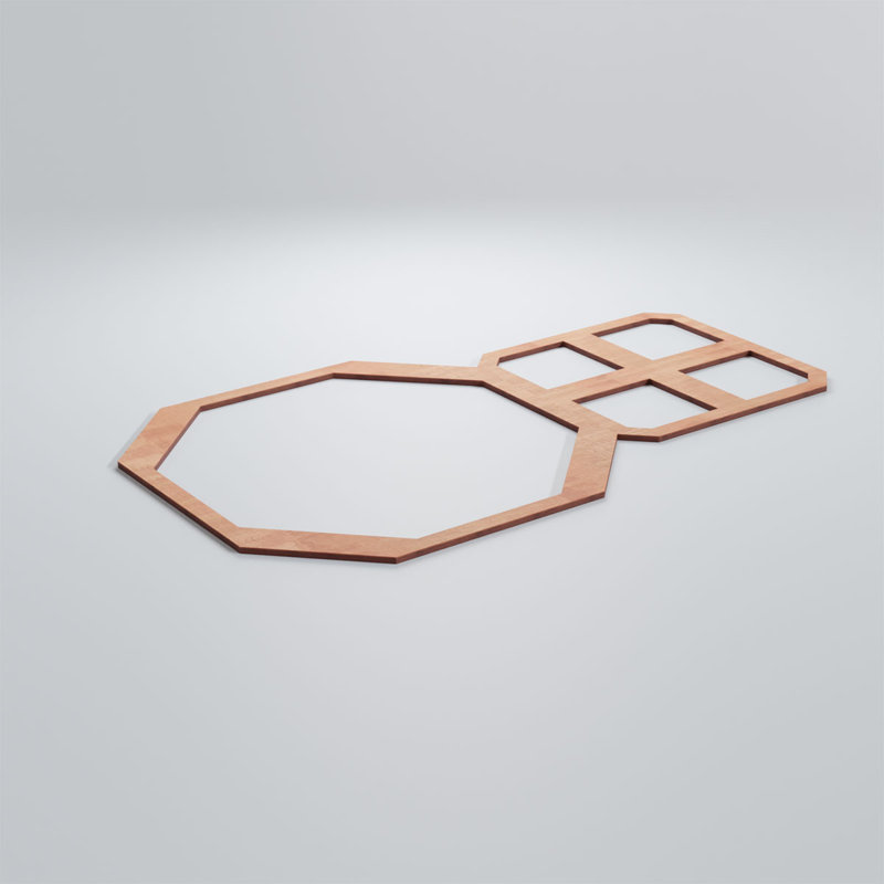 Panneaux muraux en bois Johnston, Cerise, H 23 7/8 po x l 39 1/4 po x P 3/8 po