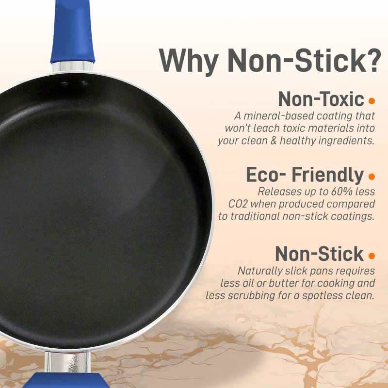 Nutrichef Sautepan Pot With Lid - Non-Stick High-Qualified Kitchen Cookware With See-Through Tempered Glass Lids, 3 QT. (Works With Model: NCCWA13BU)