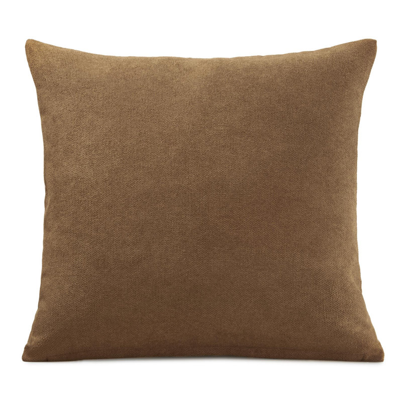 Nalaiyah Velvet Chenille Scatter Cushion Cover with Filler Pad, Tan, 55cm x 55cm