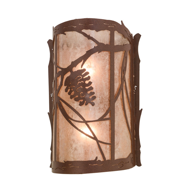 Rustic Lodge 2 - Light Flush Mounted Sconce, Rust, 14.5" H x 10" W x 5" D