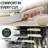 HEESEM 18-Piece Stainless Steel Knife Set with Plastic Block, Ergonomic Handles & Kitchen Shears, White-135722865